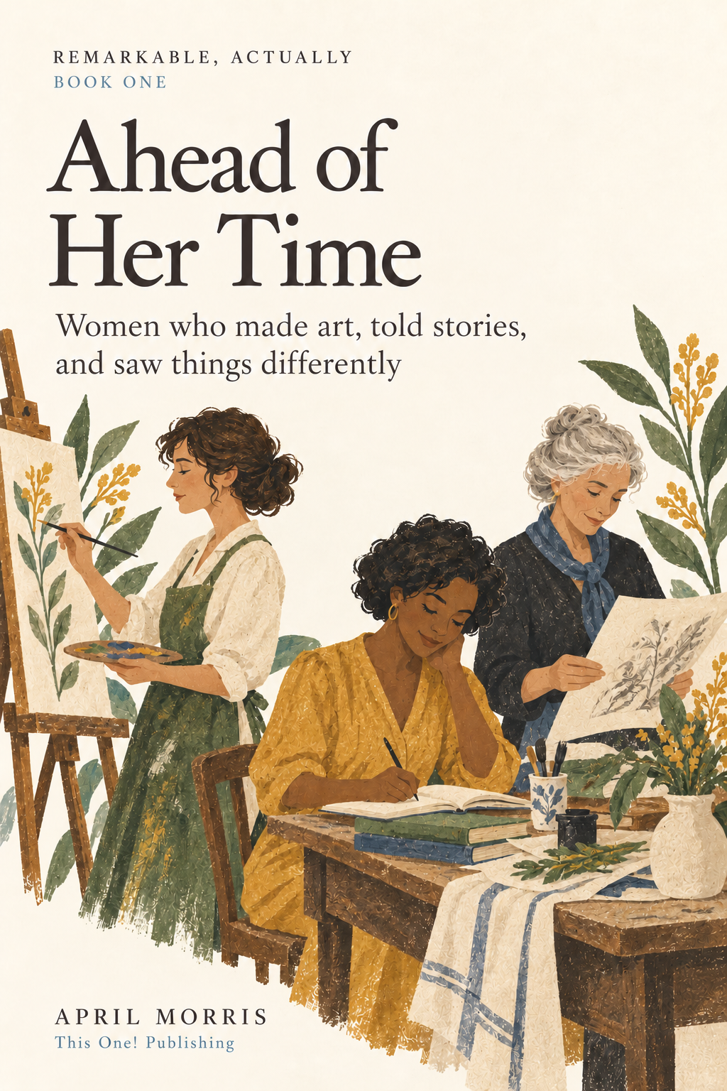 Cover of Ahead of Her Time, a six-by-nine inch Remarkable, Actually book